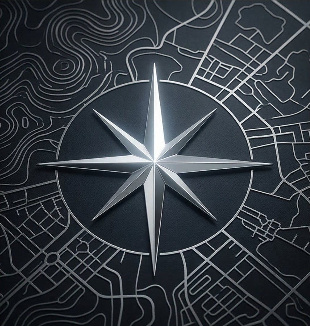 Compass rose on a navigation map, North Privacy Advisors